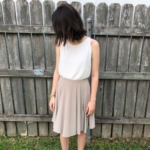 White Sleeveless Chiffon Tank